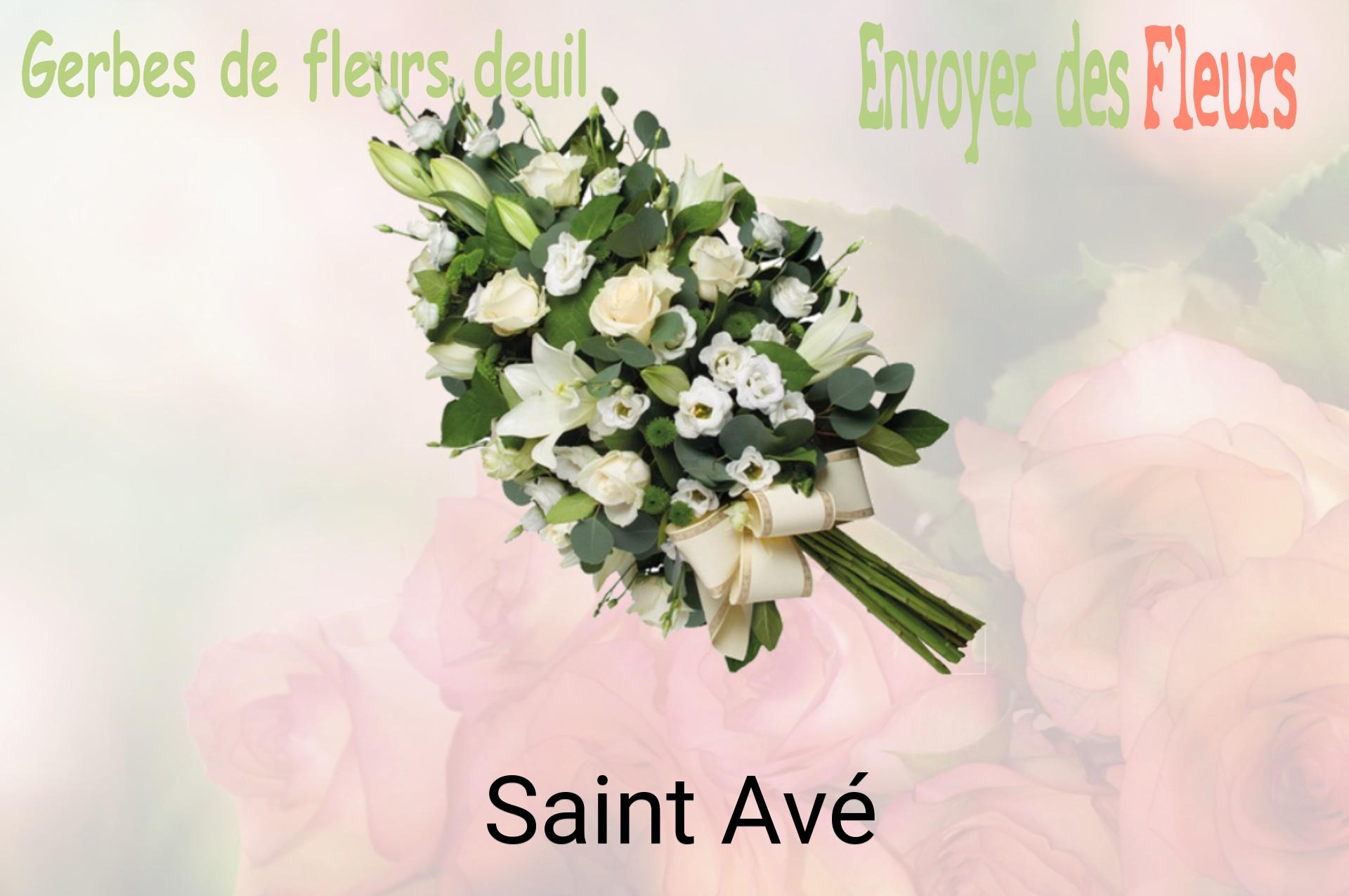 Gerbe de fleurs de deuil livrée à Saint-Avé